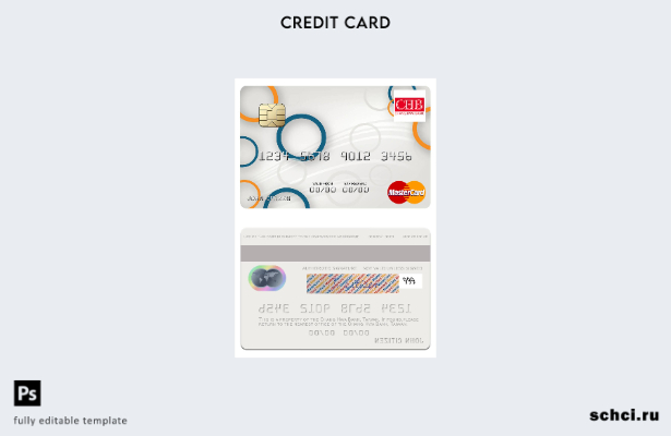 цифровая загрузка шаблона карты Mastercard Тайваньского банка Чанг Хва
